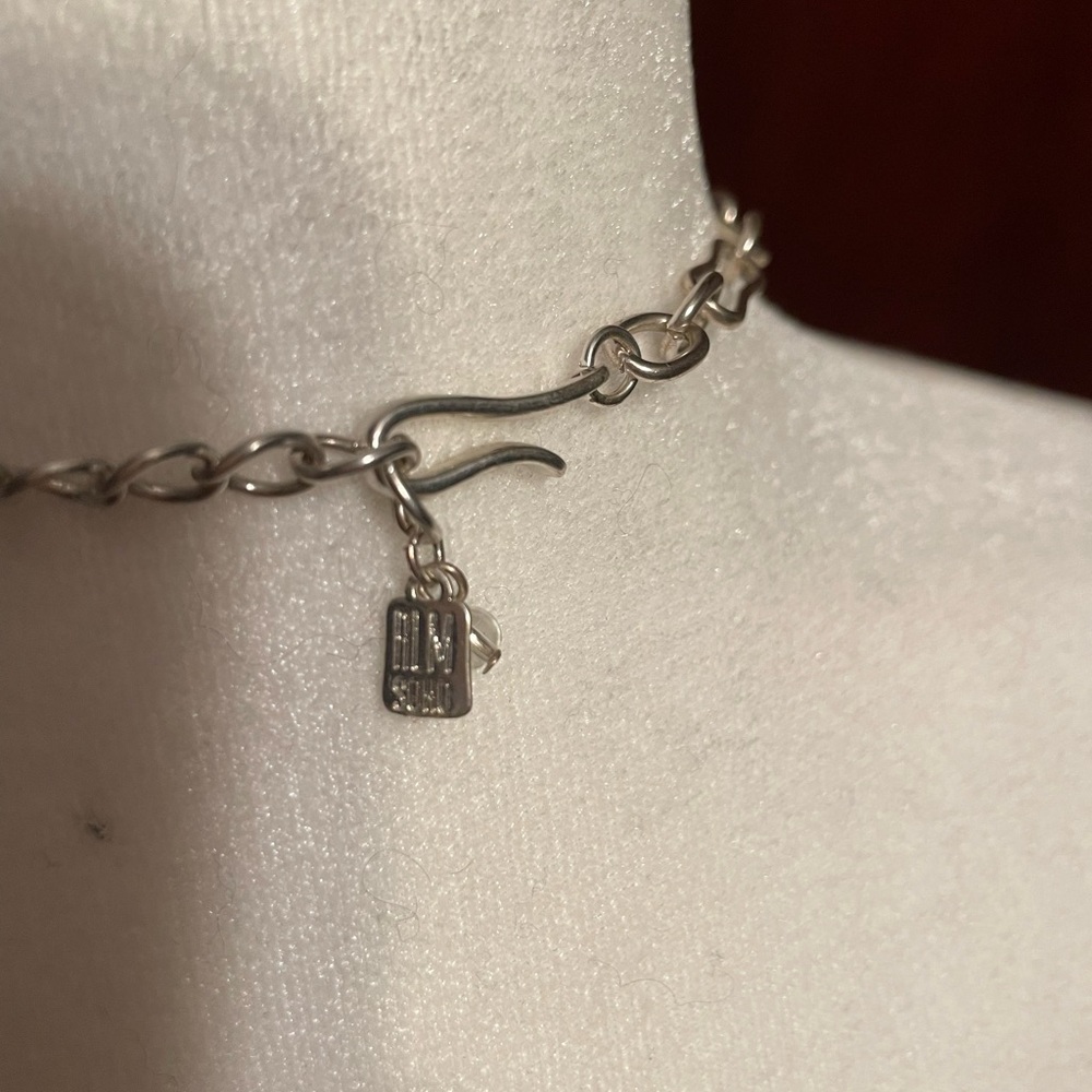 RLM SoHo Silvertone and Leather Y Boho Funky Statement Long Necklace - Picture 5 of 6